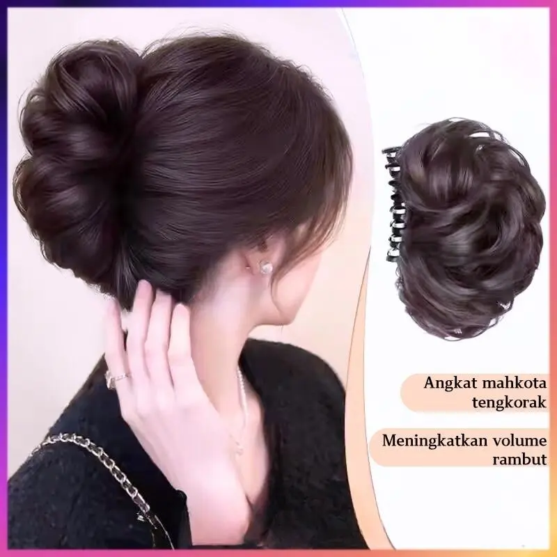 V-6614 Wig kepala kuncup bunga wig Sanggul Jepit Rambut Palsu Ponytail Model Ekor Kuda Konde Rambut Palsu Cepol Jedai Rambut PalsuAksesoris rambut pernikahan/aksesori rambut prom/aksesori rambut wig