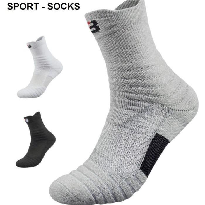 KK103 Kaos Kaki Panjang Sport Tebal Olahraga Gym Lari Men Socks