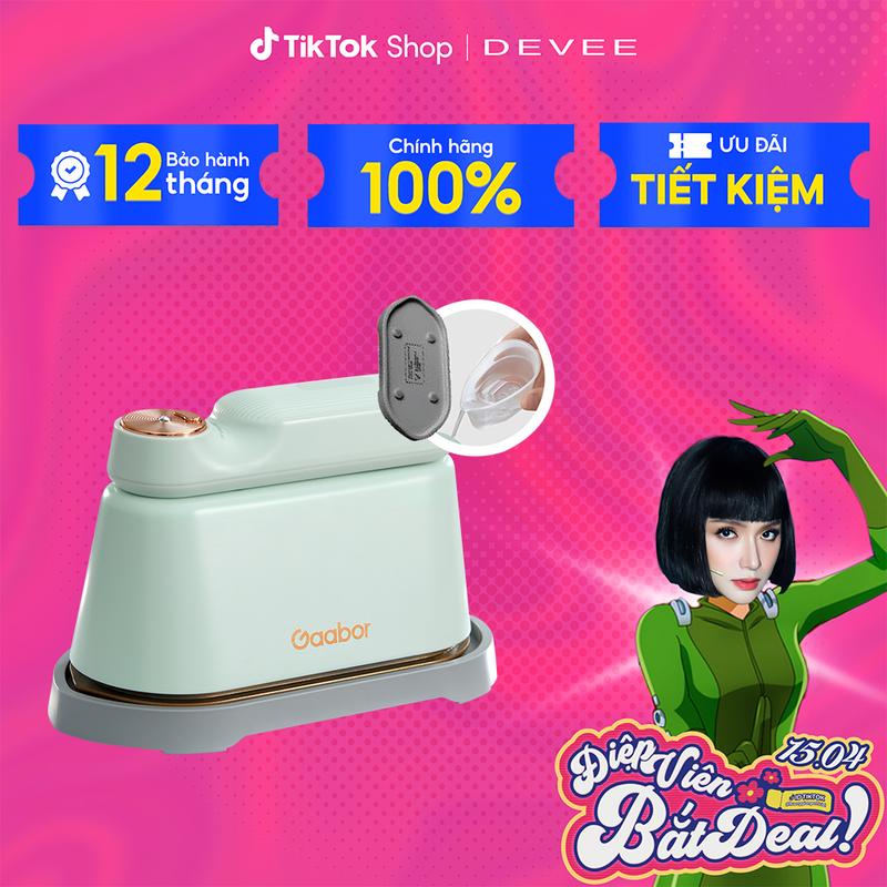 GAABOR x huonggiangofficial | Bàn ủi là hơi nước 2 in 1 cầm tay mini Gaabor HM-M01A công suất 1200W 2 chế độ ủi nước và khô, đứng và nằm