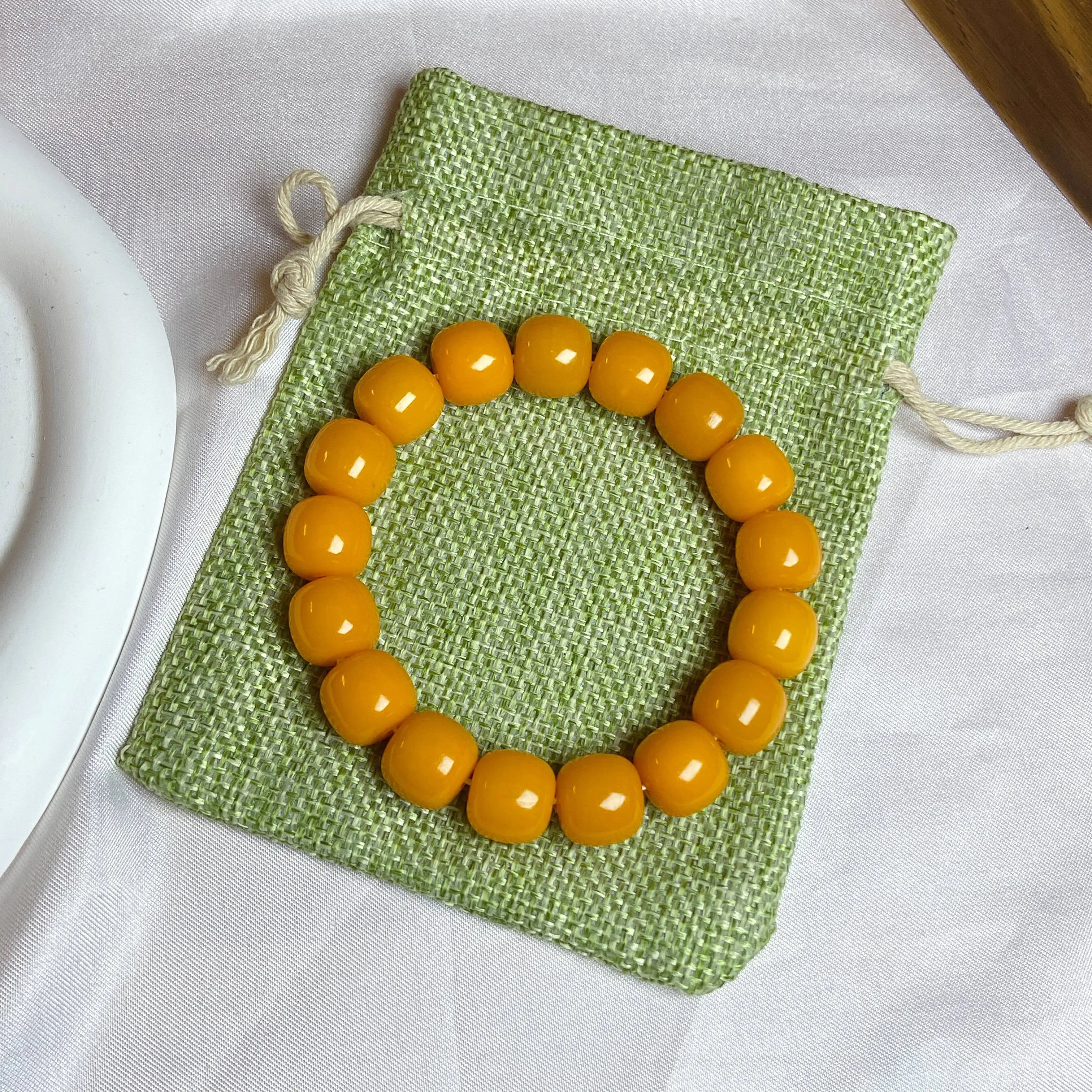 Orange Link Bracelet, Beaded Bracelets, Fashion Accessories, Hand Accessories