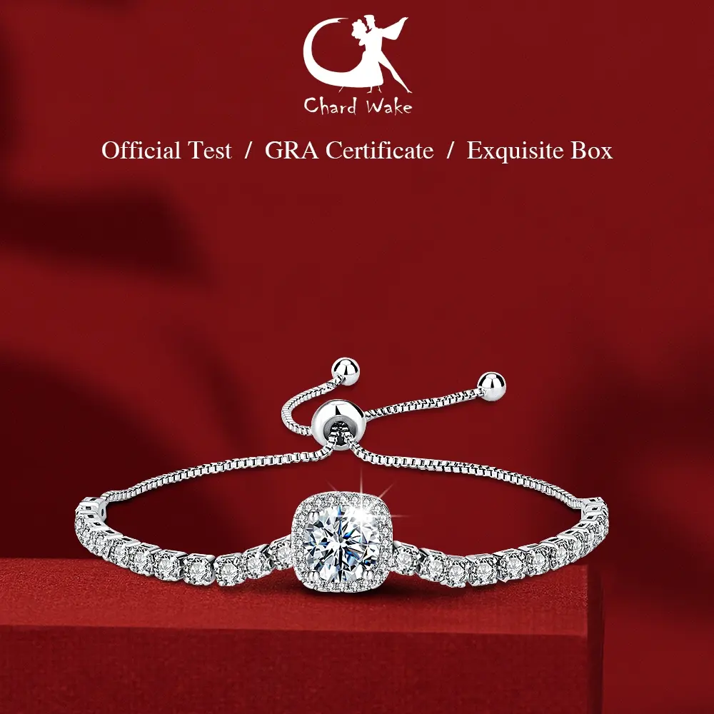Chard Wake Gelang Wanita Fashion Elegan Original Berlian Perhiasan Adjustable Bracelet Lapisan Emas Sertifikat GRA