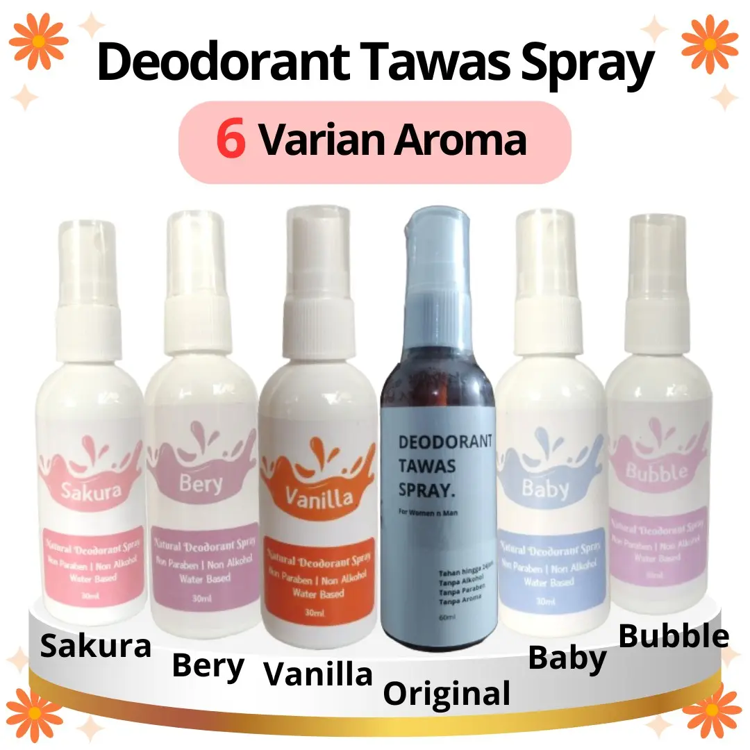 Deodorant Tawas Spray 6 Varian Aroma 60ml Mengatasi Bau Ketiak Tubuh Laki-laki dan Perempuan Berry Pencerah semprotan keringat deo mamari cair anti bau ketek natural diodora n ibu hamil memutihkan bebas alkohol anti-keringat deodoran & antiperspiran