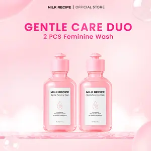 Milk Recipe Bundle 2PCS Feminine Wash - Pembersih Kewanitaan untuk Mengurangi dari Bau dan Keputihan mencerahkan area kewanitaa
