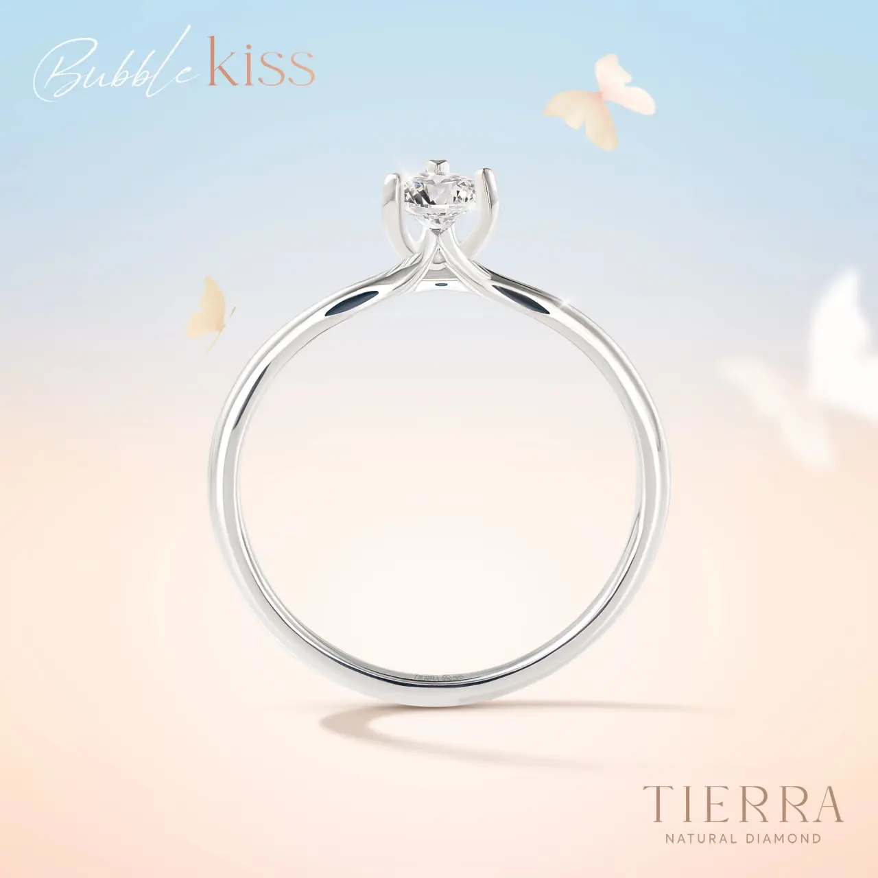 Nhẫn cầu hôn TIERRA Bubble Kiss BCH7101 vàng 10k/ 14k/ 18k