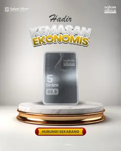5 Gr Perak Murni 9999 - Salam Silver
