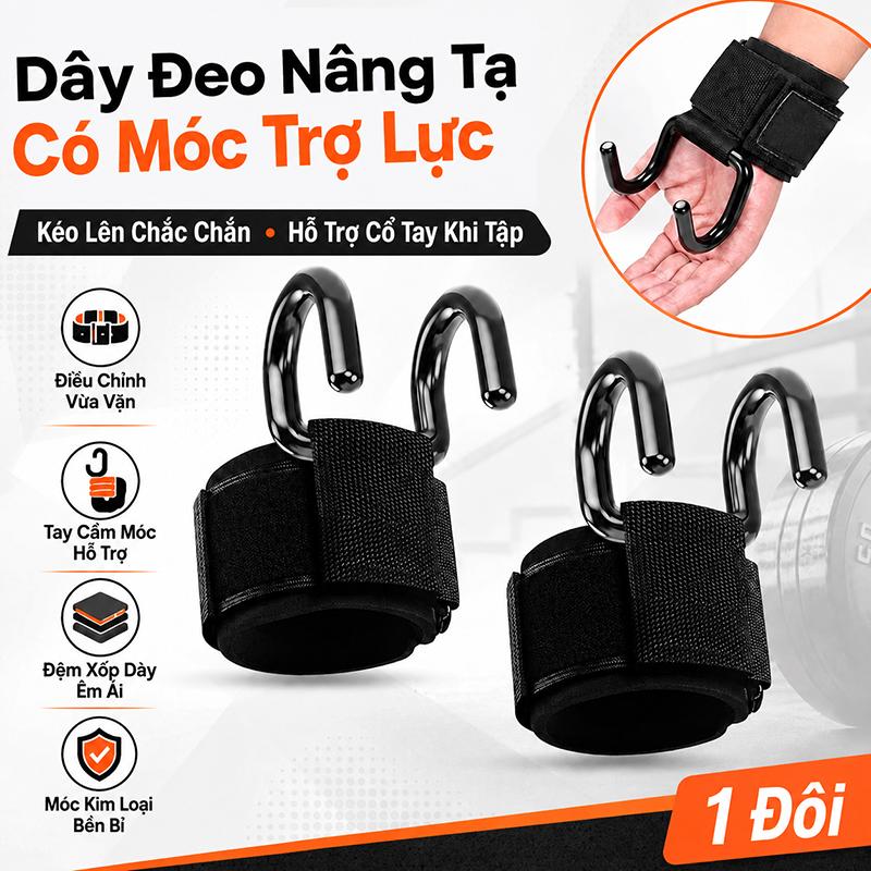 1 Đôi Móc Cổ Tay Hỗ Trợ Tập Xà-Dây Đai Hỗ Trợ Tập Xà Đơn Xà Kép AUT