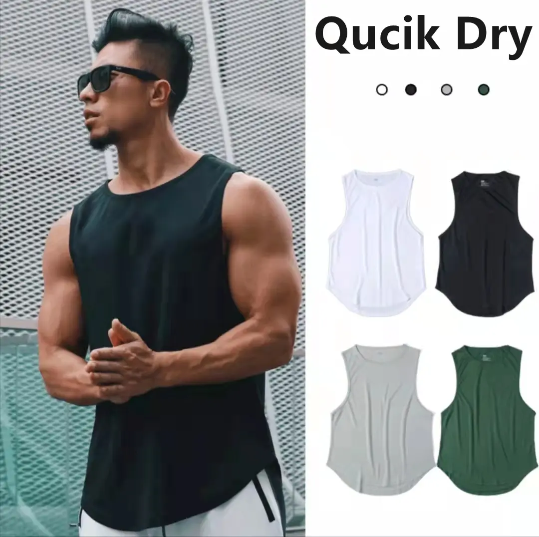 Loose fitness clothing blank sleeveless t shirt mens gym stringer tank top tanktop men sportswear undershirt fashion vest Casual