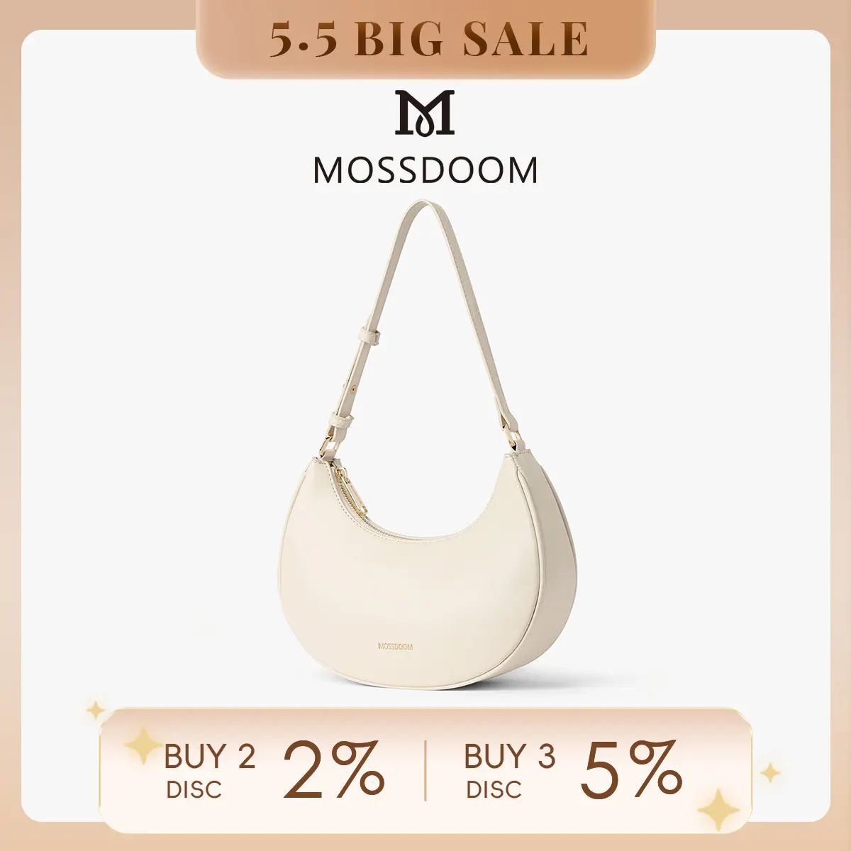 MOSSDOOM Tas Wanita Kattie Bag Slingbag Tas Underarm Bag Shoulder Bag Bahu Ketiak