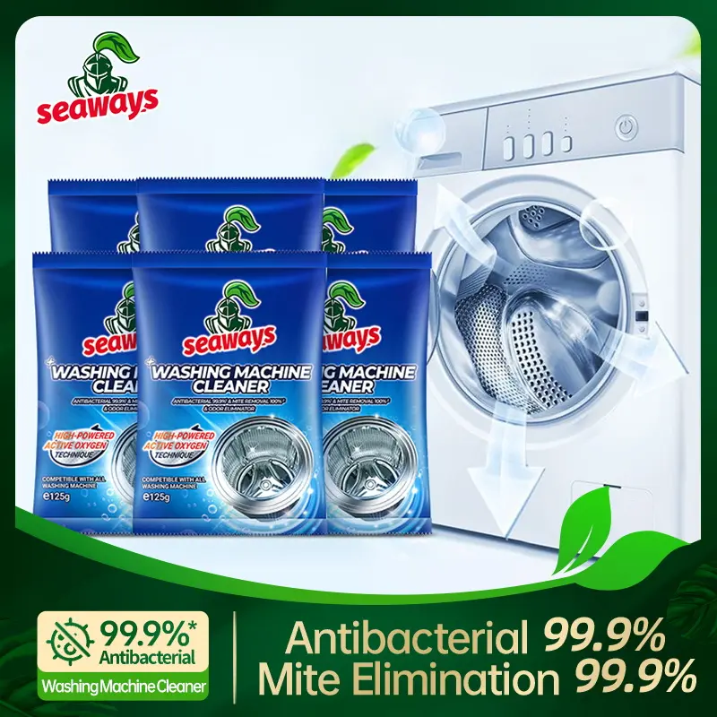 Seaways Washing Machine Cleaner（125g） Antibacteria Washing Machine Drum Cleaner Powder Descaler Deep Washer Supplies Dirt