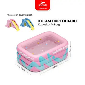 SPEEDS Kolam Renang Anak Jumbo Tiup Ukuran 150x105x56cm Pompa Bahan Kuat Inflatable Swimming Pool For Kids 020-48