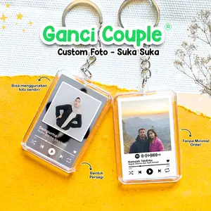 1PCS Ganci Custom Foto 2Sisi Bolak Balik / Gantungan Kunci Akrilik / Keychain Couple Lucu keychain 1PCS Ganci Custom Foto 2Sisi Bolak Balik / Gantungan Kunci Akrilik / Keychain Couple Lucu keychain