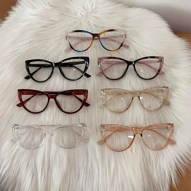 New Fashion Cat Eye Glasses Frame Women's Trendy Computer Glasses Frame Glasses
