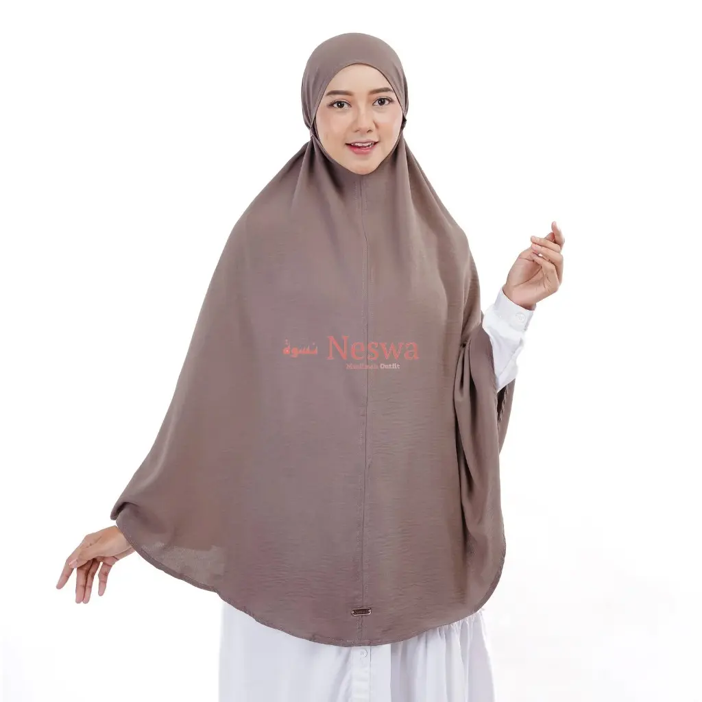 NESWA Bergo XXL Jumbo Crinkle Airflow Premium Khimar Syari Daily Hijab Cantik Panjang Muslim Kerudung Instan Simple