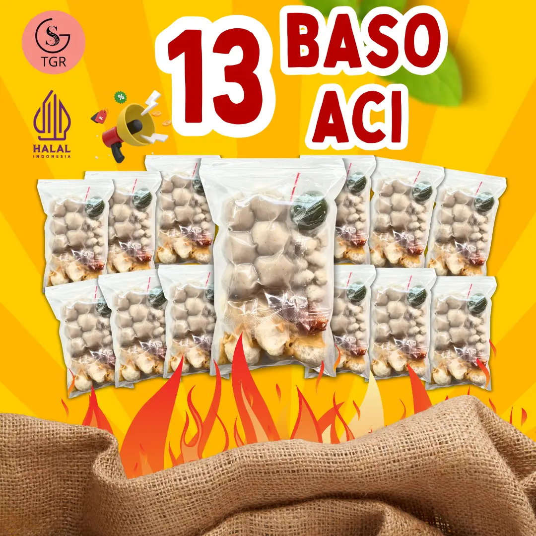 PAKET BASO ACI 13 BUNGKUS PAKET USAHA HOTPOT INSTAN food kaldu Pedas
