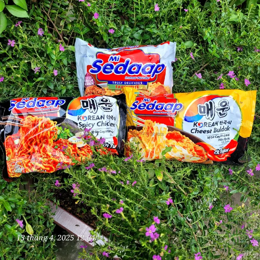 COMBO 5 GÓI MÌ TRỘN SEDAAP INDONESIA ĐỦ VỊ (Truyền thống, Gà cay hàn quốc, Phô mai hàn quốc)