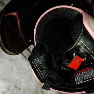 Helm Bogo Hijab Wanita List Pink Helm YRH Full Leher Flat Visor Motorcyle SNI Motorcycle