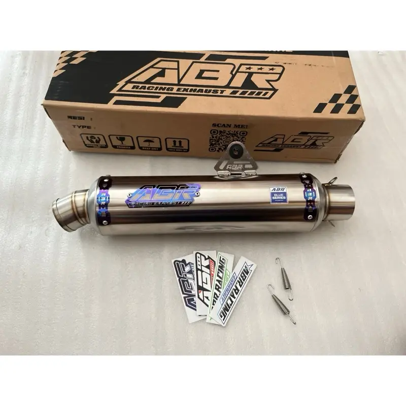 Slincer knalpot bulat jenong abr racing exhaust blue series grade A New