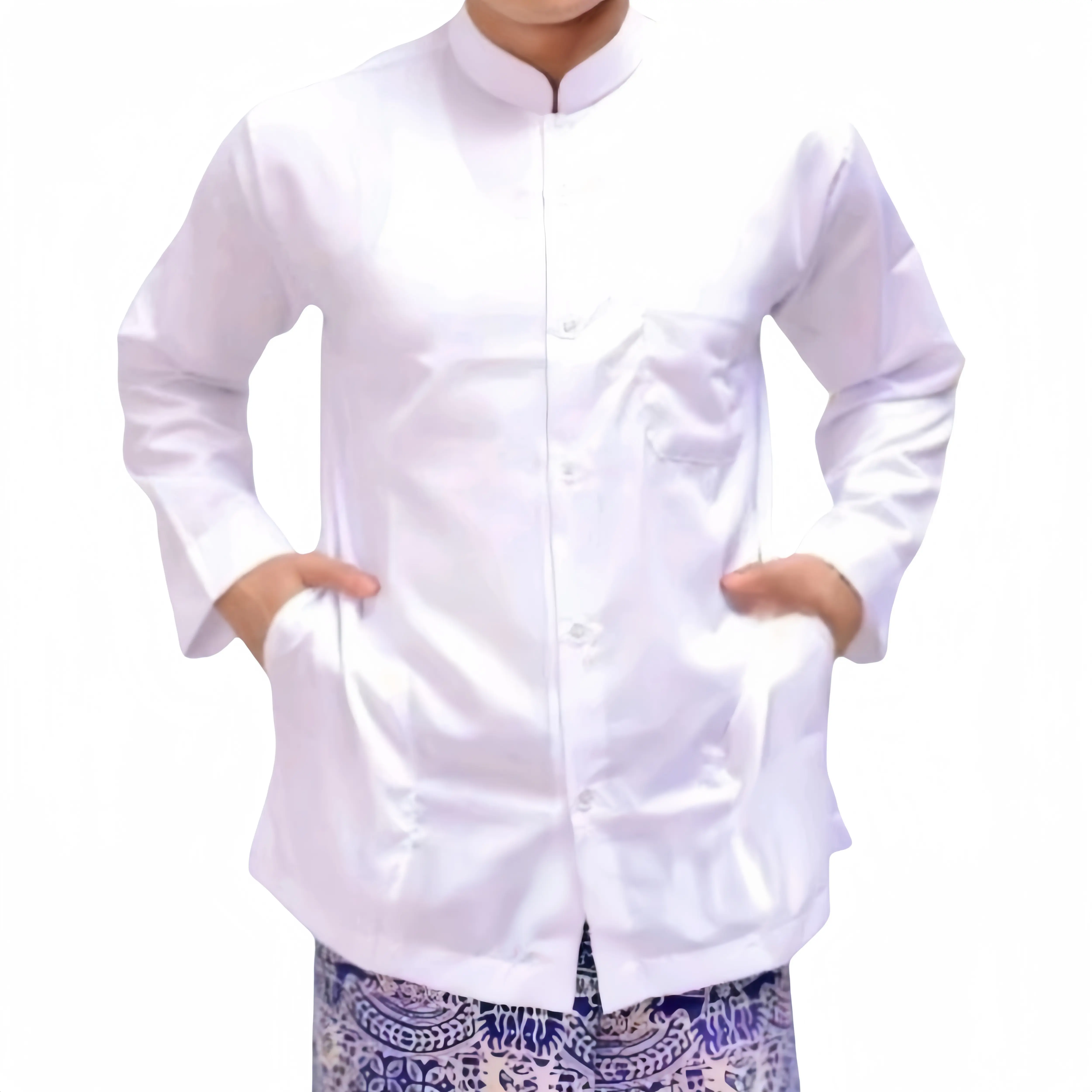 ( JUMBO ) Baju Koko Haibah Ammu Lengan Panjang Saku Samping Koko Habaib Model Ammu Ibrahim