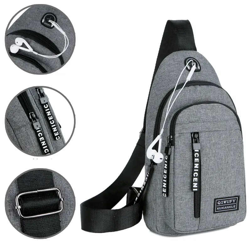 New Men Shoulder Bags Chest Bag Multifuncional Crossbody Bags Travel Sling Bag