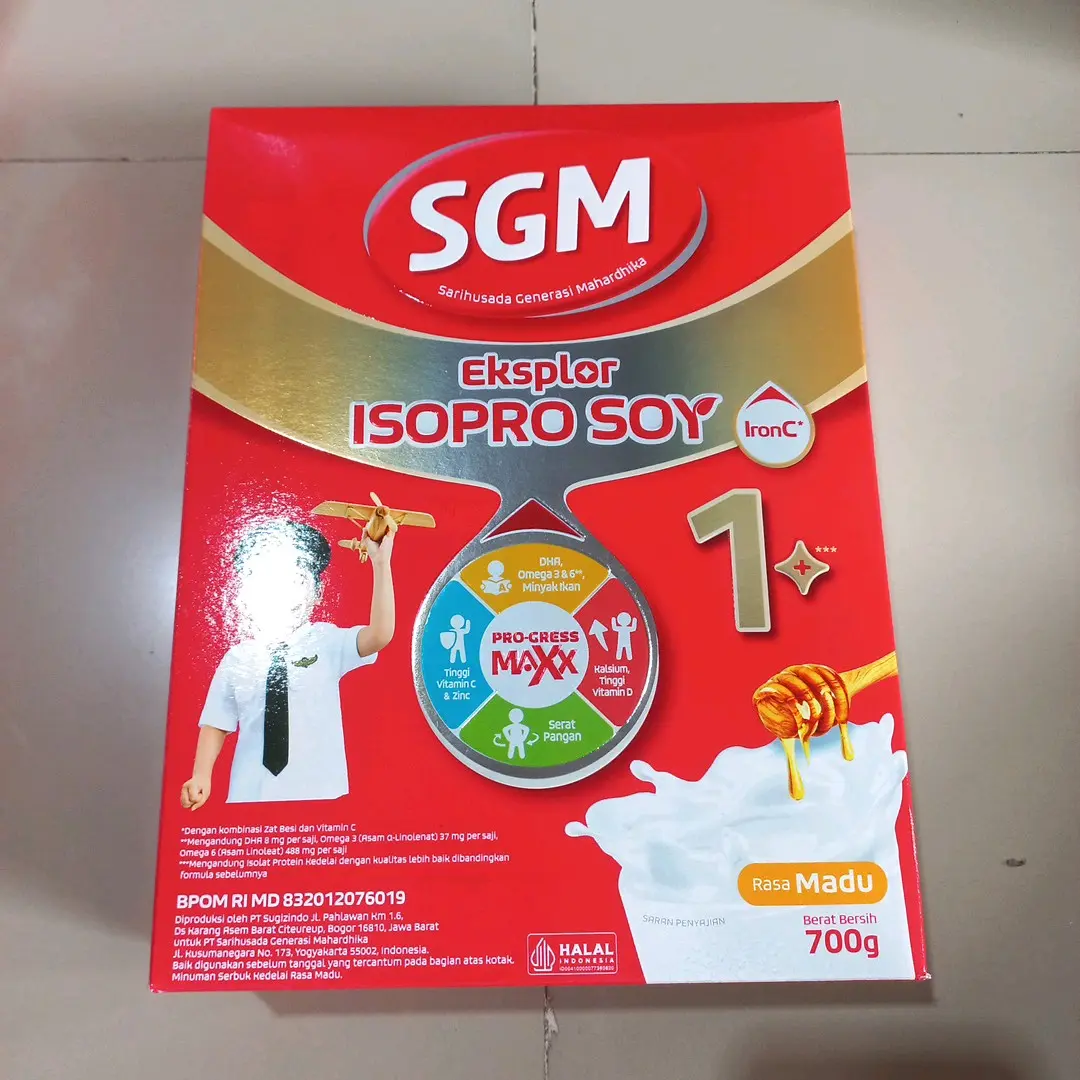 SGM Eksplor 1+ Soya ( 1-5 tahun) Madu / Vanila 700g ED  2027