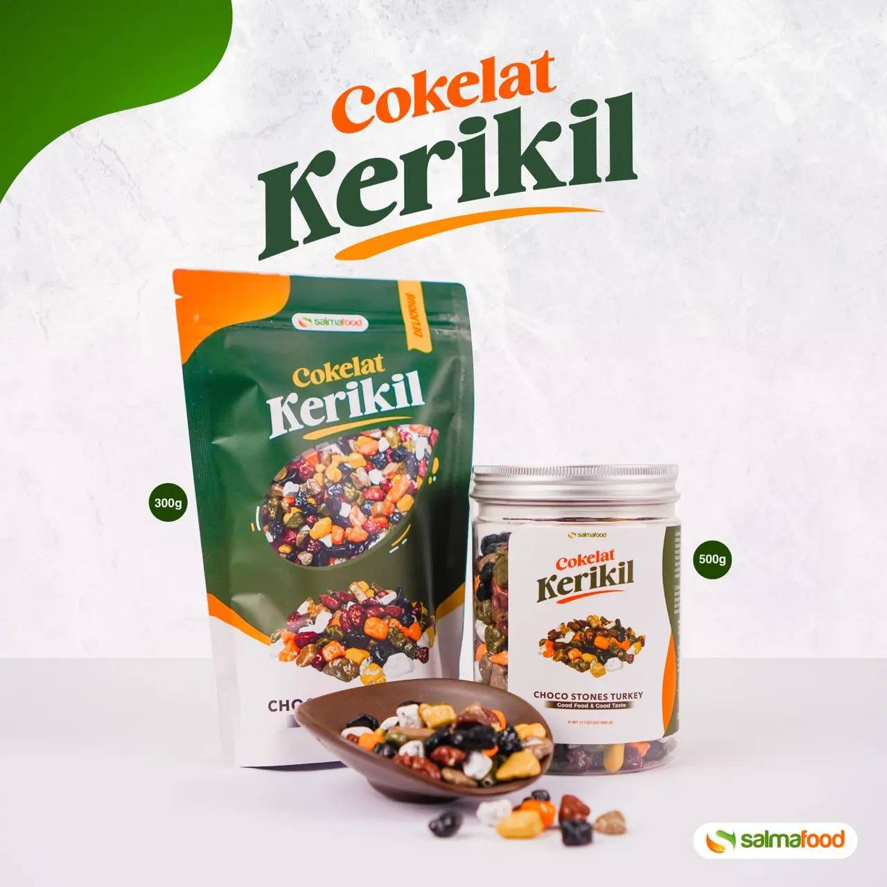 Cokelat Kerikil Salmafood 3 Varian Kemasan