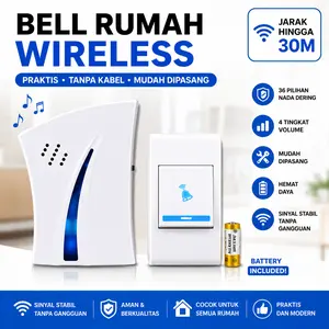 Bel Pintu Rumah /  Doorbell Chime Wireless Remote Tanpa Kabel