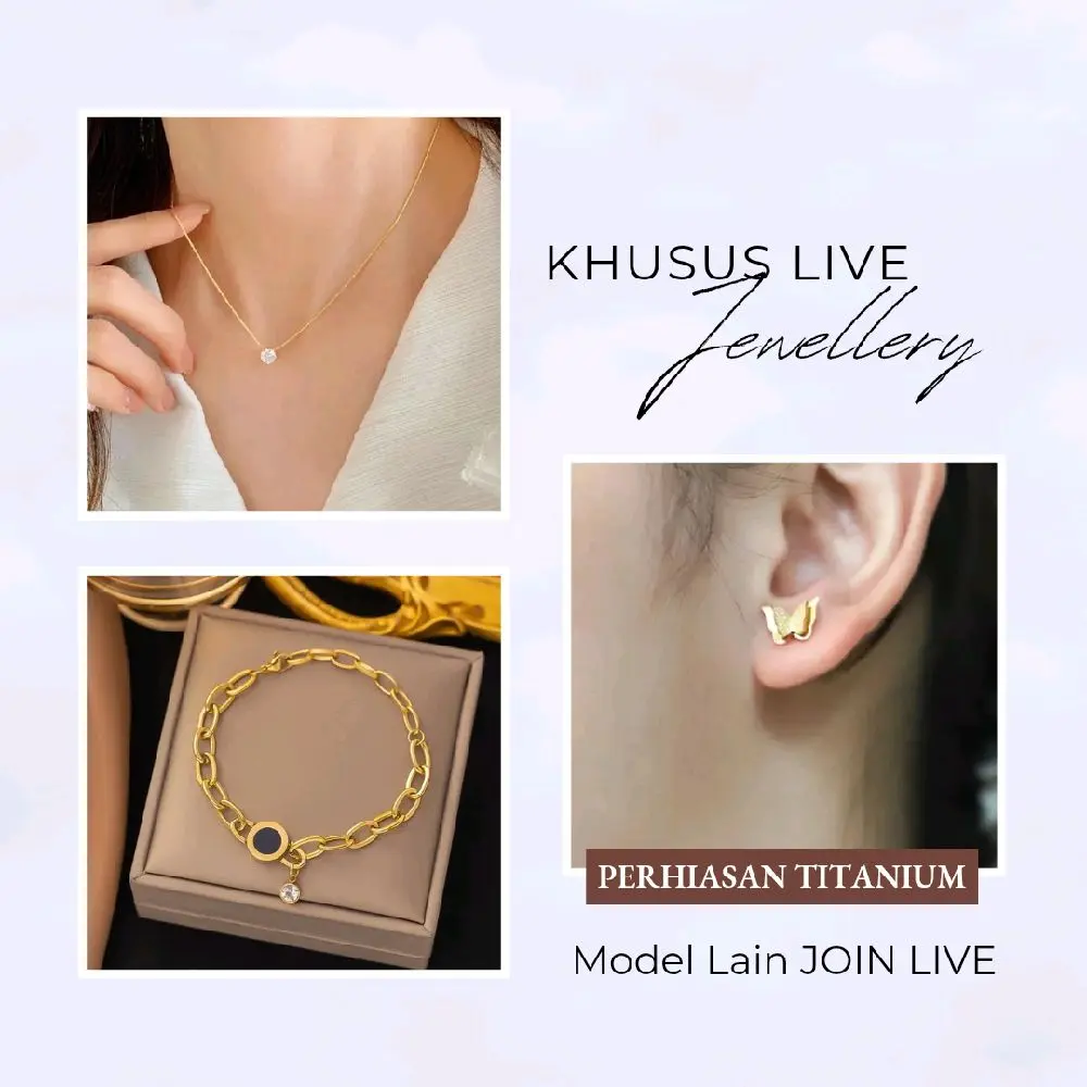 (KHUSUS LIVE) Perhiasan Titanium Premium / BEBAS PILIH Kalung Rantai