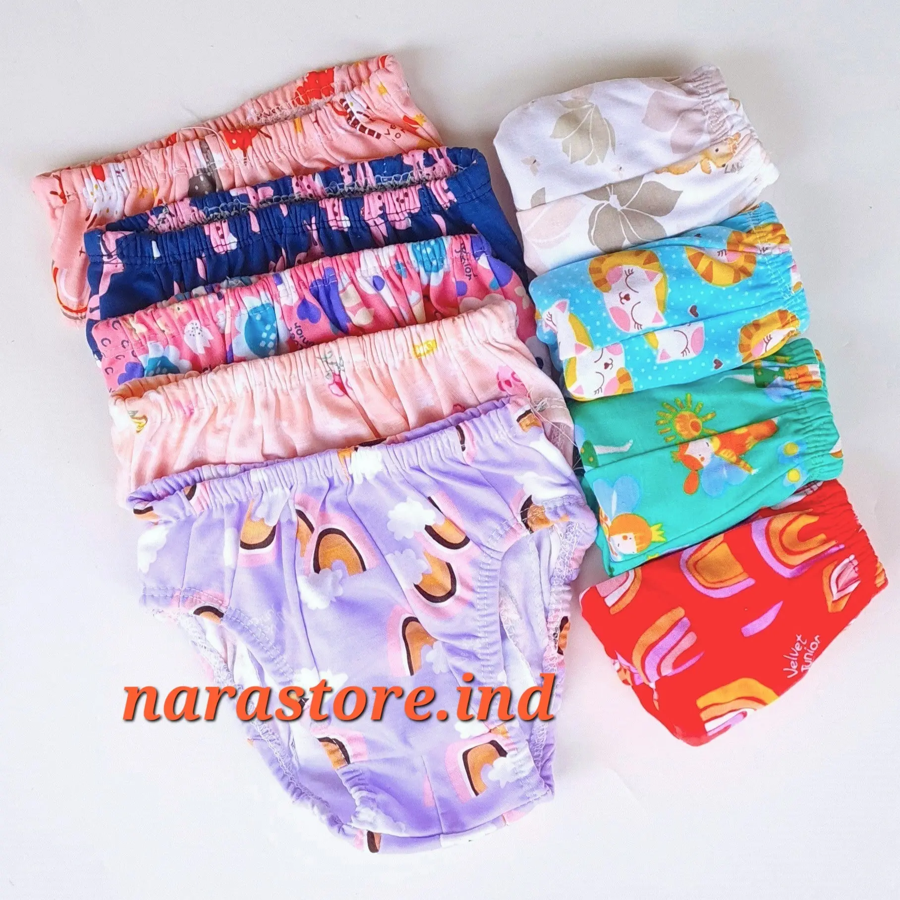12 pcs Celana Dalam Anak Perempuan 1-5 Tahun Motif Lucu