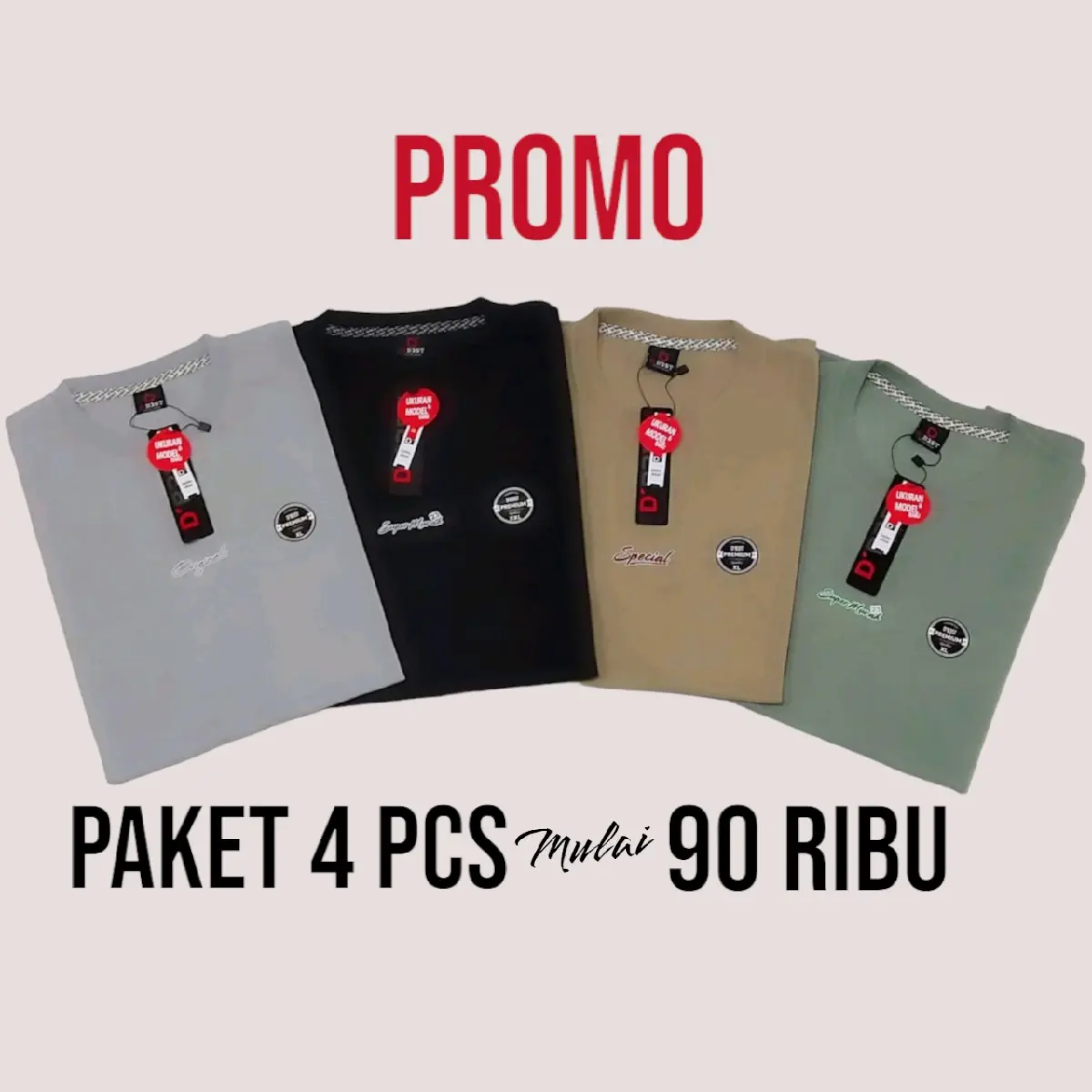 D'B35T PAKET 4 PCS KAOS DISTRO PRIA SEMI KATUN 24S MOTIF SIMPLE M-L-XL-XXL-XXXL Casual Formal Nyaman Keren Baju Cowok Basic Polos Kerja Oblong Dewasa Santai Aesthetic