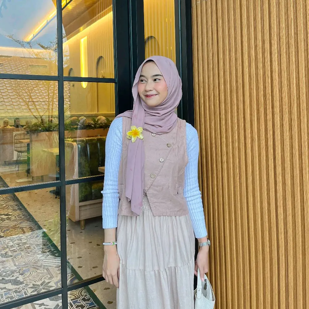 W&k - Atasan Wanita Vest Outer Rompi | Basic Top Edisi Terbaru | Aesthete Yourlife Lembut