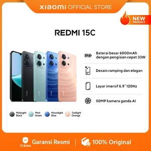 Xiaomi Redmi 15C (6GB/128GB) (8GB/256GB) | Baterai besar 6000mAh dengan pengisian cepat 33W | Desain ramping dan elegan | Layar Imersif 6.9" 120Hz | 50 MP kamera ganda AI [Offical Store]