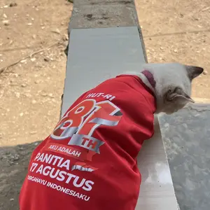 Baju kucing anjing cowok cewek lucu murah - Bukipet Panitia Merdeka Tank Edition