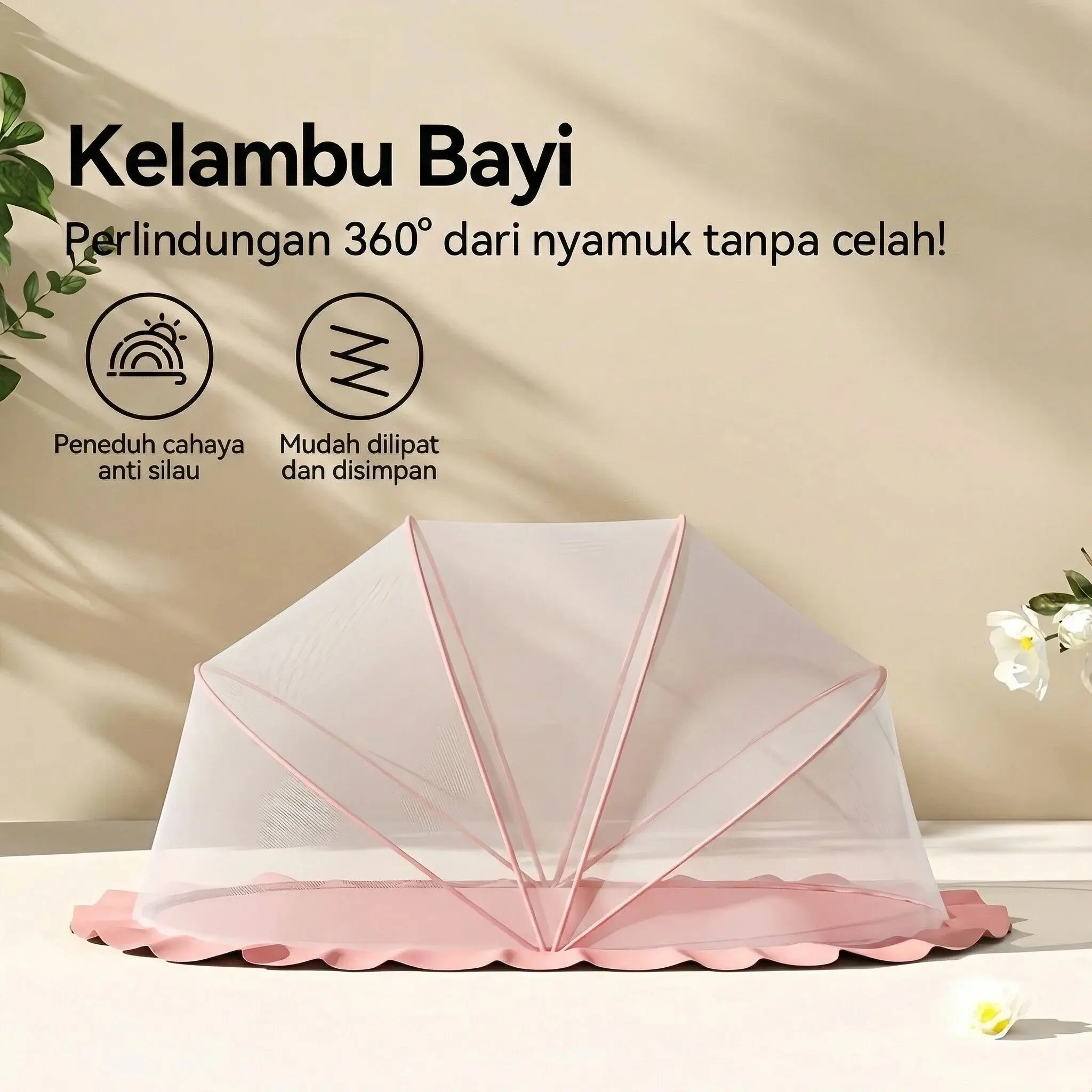 Jane Eyre Baby (COD) Kelambu bayi lipat kelambu bayi portabel kelambu lipat untuk tempat tidur bayi kain pengusir nyamuk tenda bayi anti nyamuk praktis biru/merah tenda/kelambu bayi lipat mudah disimpan Pengiriman ekspres