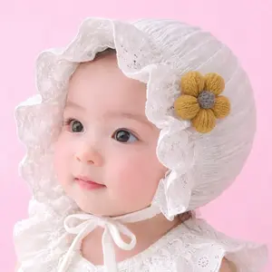 TOPI BAYI PEREMPUAN BUNGA / TOPI BAYI MOTIF BUNGA 0-18 BULAN