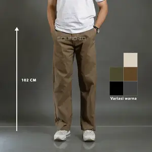 NEW Celana Reguler Panjang Loose Baggy Kombor Lebar Lurus Chinos Standar Straight Panjang Pria Celana Chinos Cinos Panjang