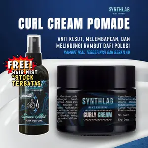 Curly Cream + Hair Mist by Synthlab – Krim Rambut Keriting & Ikal Elastis Curl Defining Hair Styling