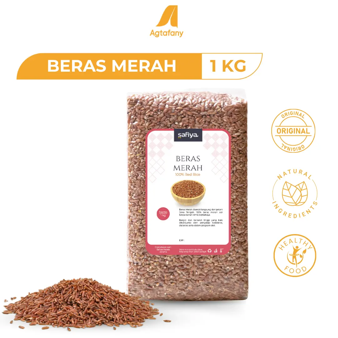 Beras Merah 1 Kg Beras Organik Pulen Original Safiya