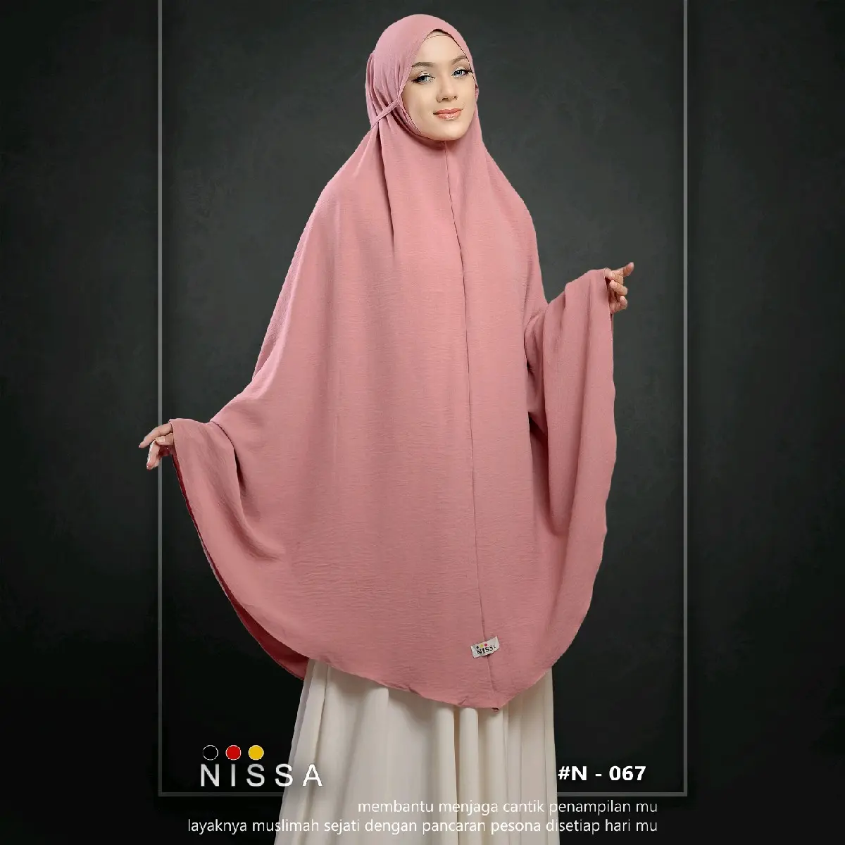 Nissa Hijab Khimar Syari 5XL Crinkle Airflow Premium Bergo Jumbo Instan Panjang Kerudung Muslim