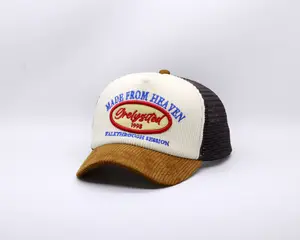 TOPI JARING TRUCKER HAT LIDAH PENDEK DARK BRWON MIX MUSTARD VISOR PENDEK GRELYSITED 1998