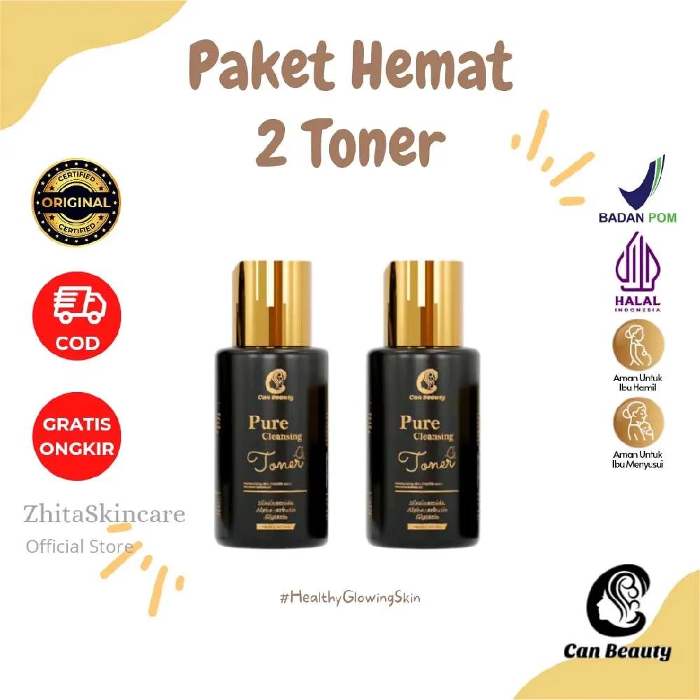 Paket hemat toner 2 pcs/ toner pencerah canbeauty