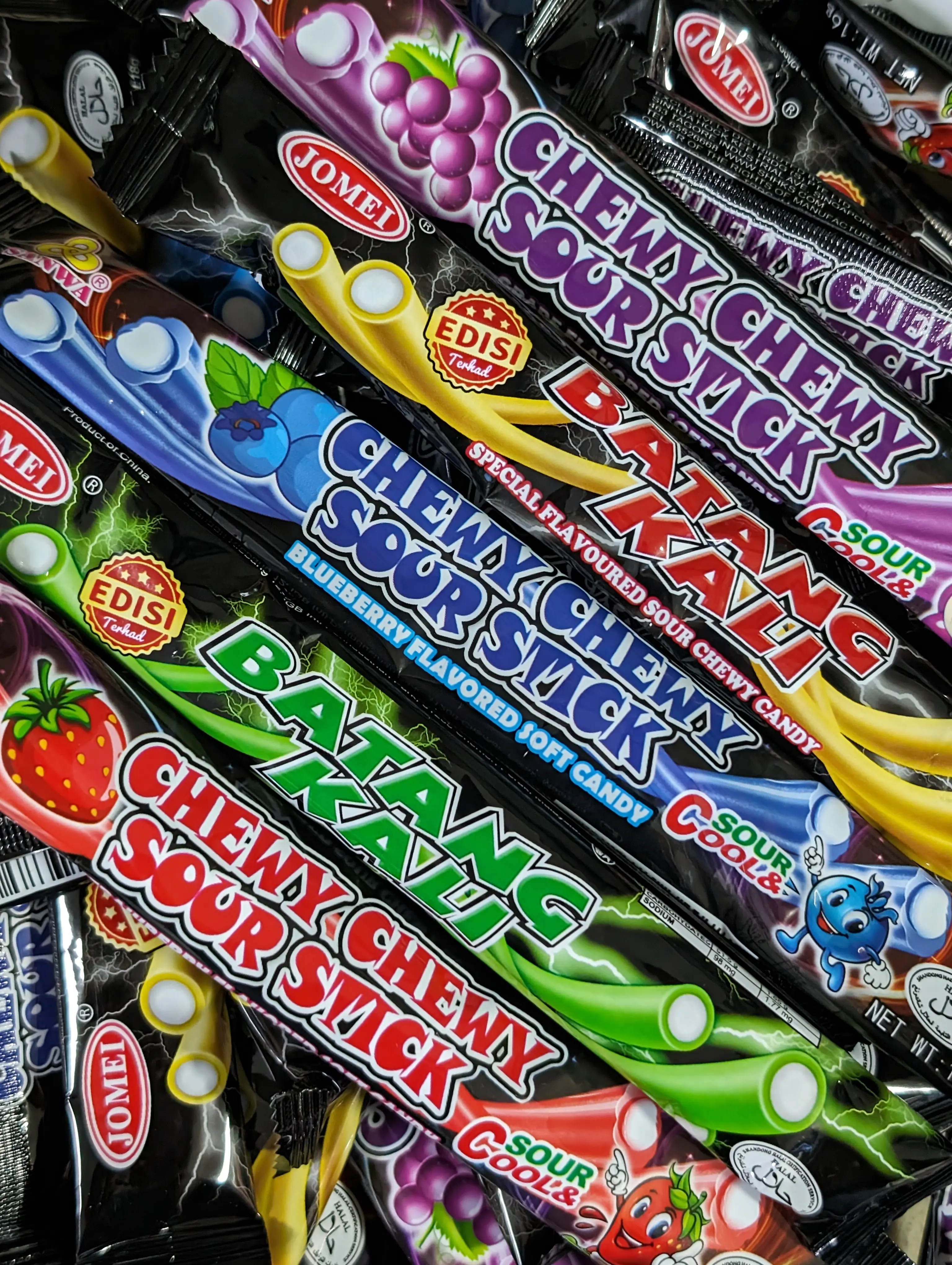 Batang Kali/Chewy Chewy Sour Stick [Pencil Gummy] - HALAL (one piece)