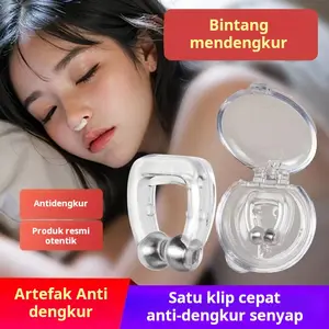 COD 【Dapatkan 3 sekaligus】Klip koreksi pernapasan anti-mendengkur, bahan silikon lembut, magnetis