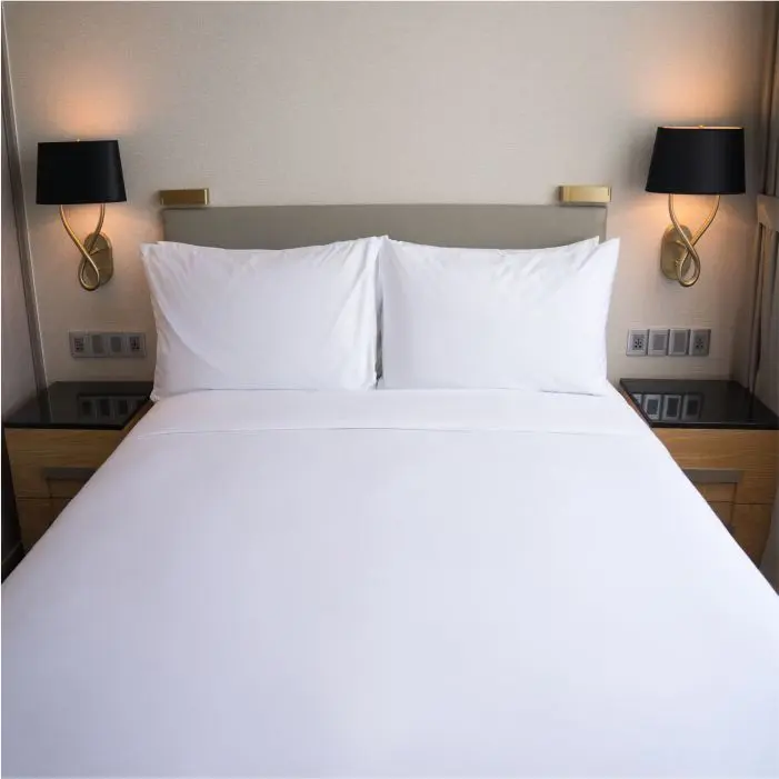 Sprei Fitted Set TC 200 Plain White 100% Cotton