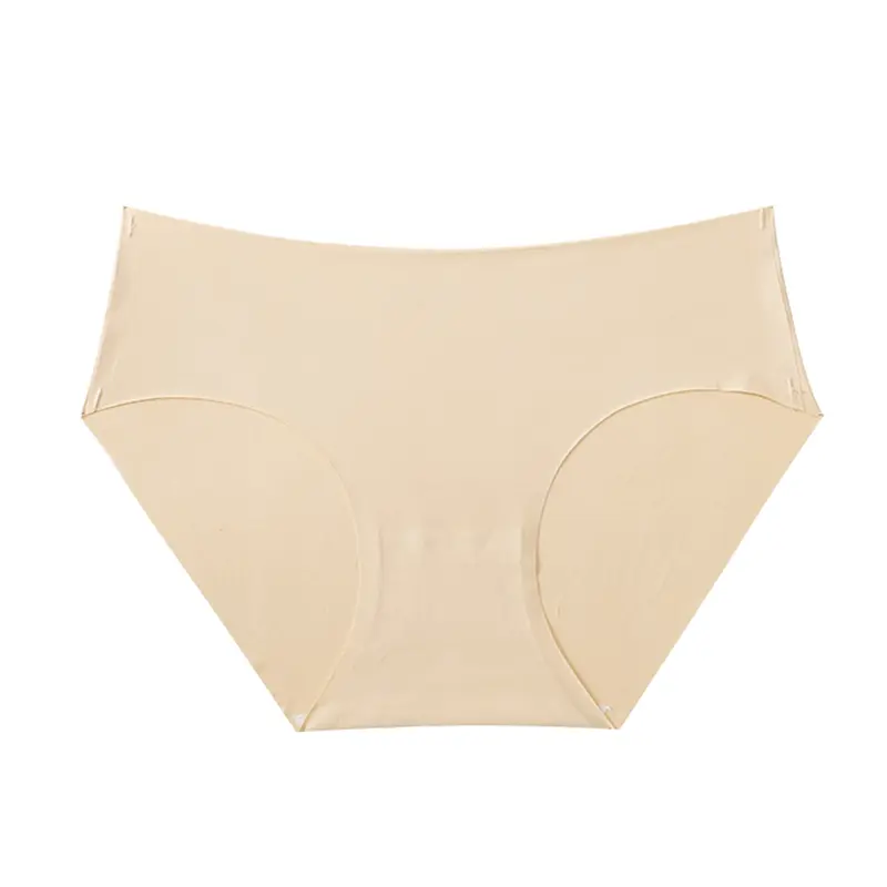 Celana Dalam Seamless Wanita Premium Quality CD Seamless Halus Tanpa Jahitan Grosir Bahan Es Sutra Underwear High Waist Spandex Silk  Lingerie  Lembut CD Segitiga Hitam Dewasa