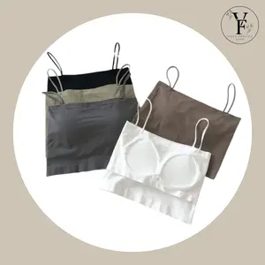 VFS BR513  BELI 1 GRATIS 1 Tanktop Bra Bahan Halus Atasan Wanita Model Kemben Polos Cewek Rompi  Kamisol Crop Bh Panjang dan pendek Santai