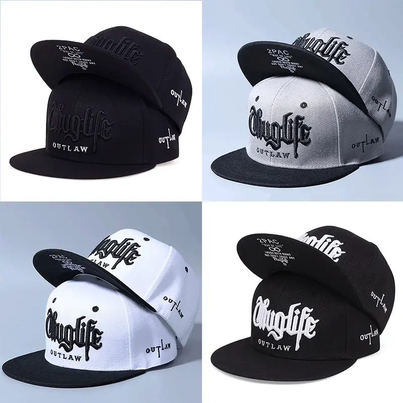 Mũ Bóng Chày, Mũ Mới Thời Trang, Dành Cho Thanh Niên, Phong Cách Hip Hop, Mũ Thẻ Hợp Xu hướng Mũ Panel Thêu Chữ BROOKLYN, Mũ Snapback