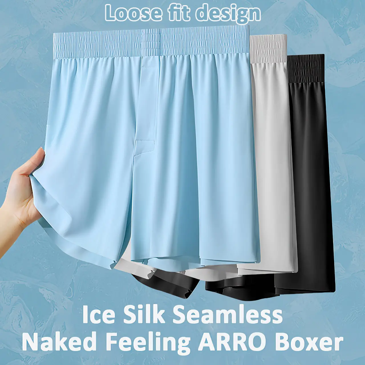 Arro Pants Men's Underwear Ice Silk Breathable Cotton Men Boxers Briefs Stretchy Boxer Shorts Modal