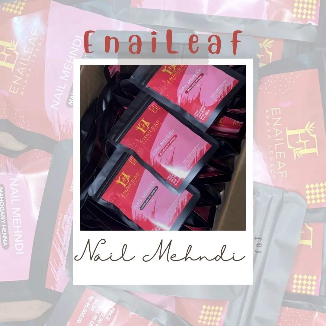Nail Mehndi EnaiLeaf - Daun Inai asli (3g), Mini Nail Mehndi EnaiLeaf - Daun Inai Asli (1g) kuku