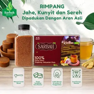 Paket Bundle Isi 6 Pcs Minuman Herbal Sarbah Dan Gula Aren Membantu Meredakan Lambung Gerd Imunitas