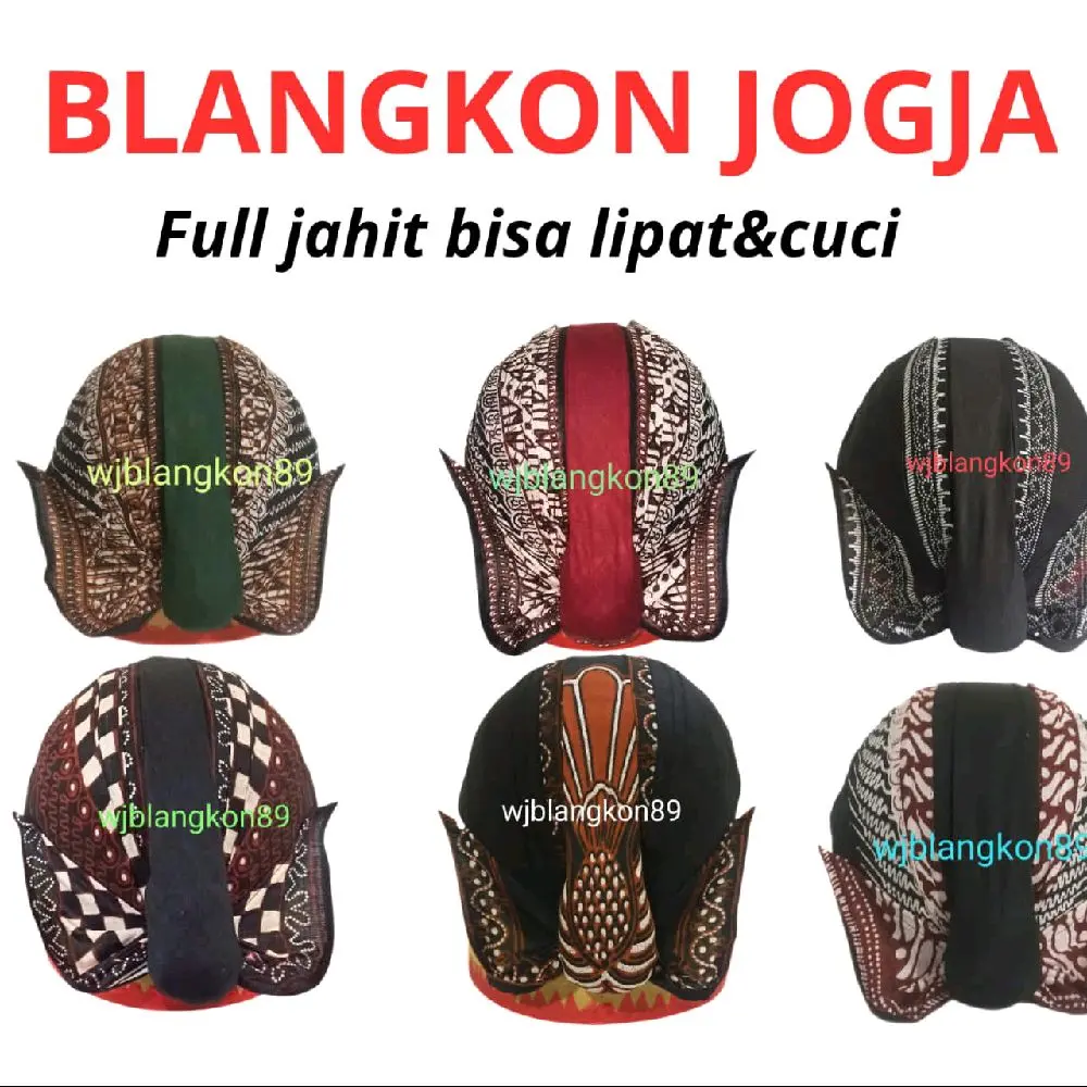 Blangkon jogja/mataram full jahit bisa lipat &cuci